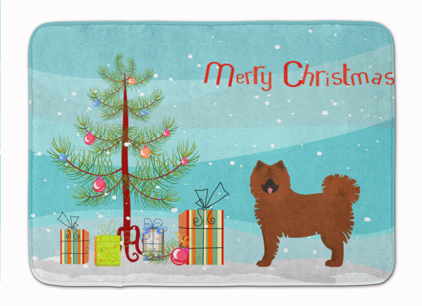 Eurasier or Eurasian dog Christmas Tree Machine Washable Memory Foam Mat CK3454RUG - the-store.com