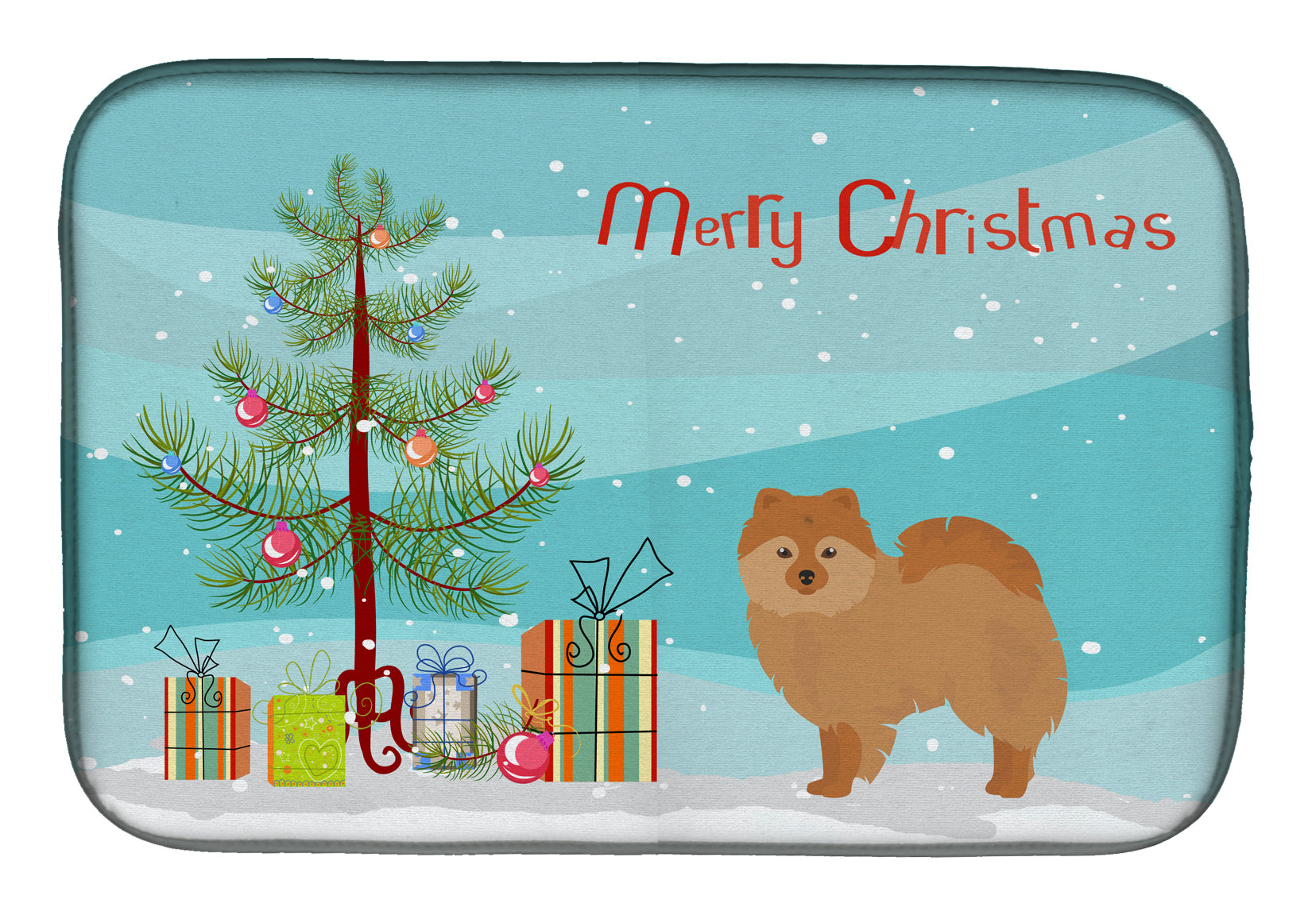 German Spitz Christmas Tree Dish Drying Mat CK3456DDM  the-store.com.