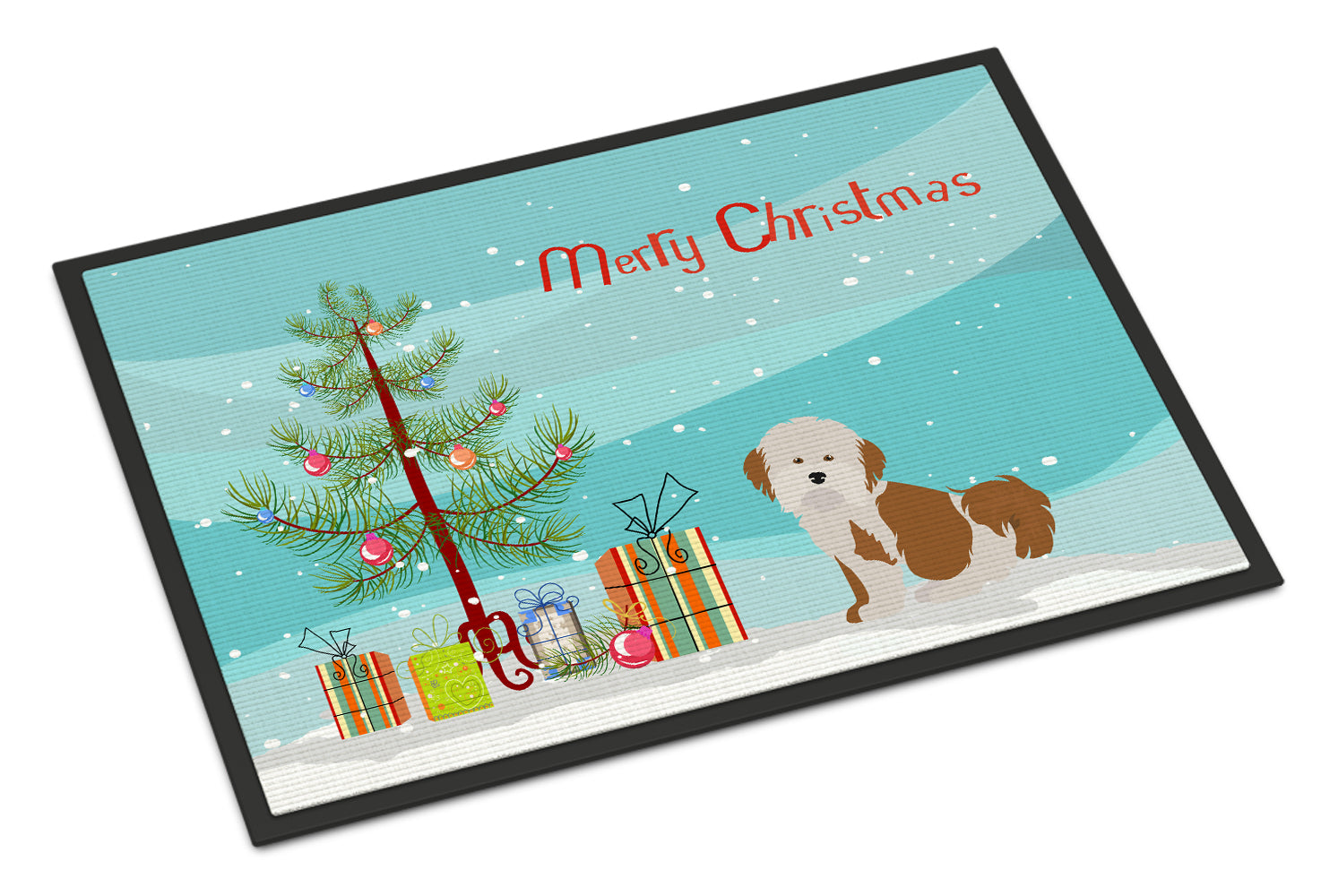 Havanese Christmas Tree Indoor or Outdoor Mat 18x27 CK3458MAT - the-store.com