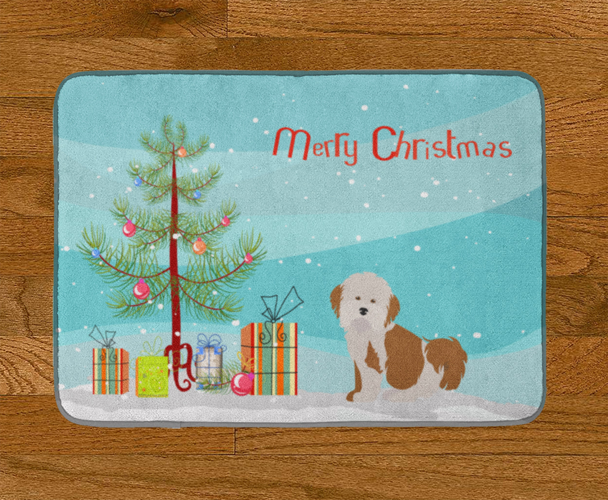 Havanese Christmas Tree Machine Washable Memory Foam Mat CK3458RUG - the-store.com