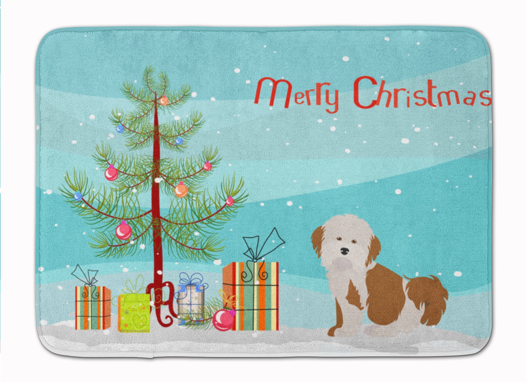 Havanese Christmas Tree Machine Washable Memory Foam Mat CK3458RUG - the-store.com