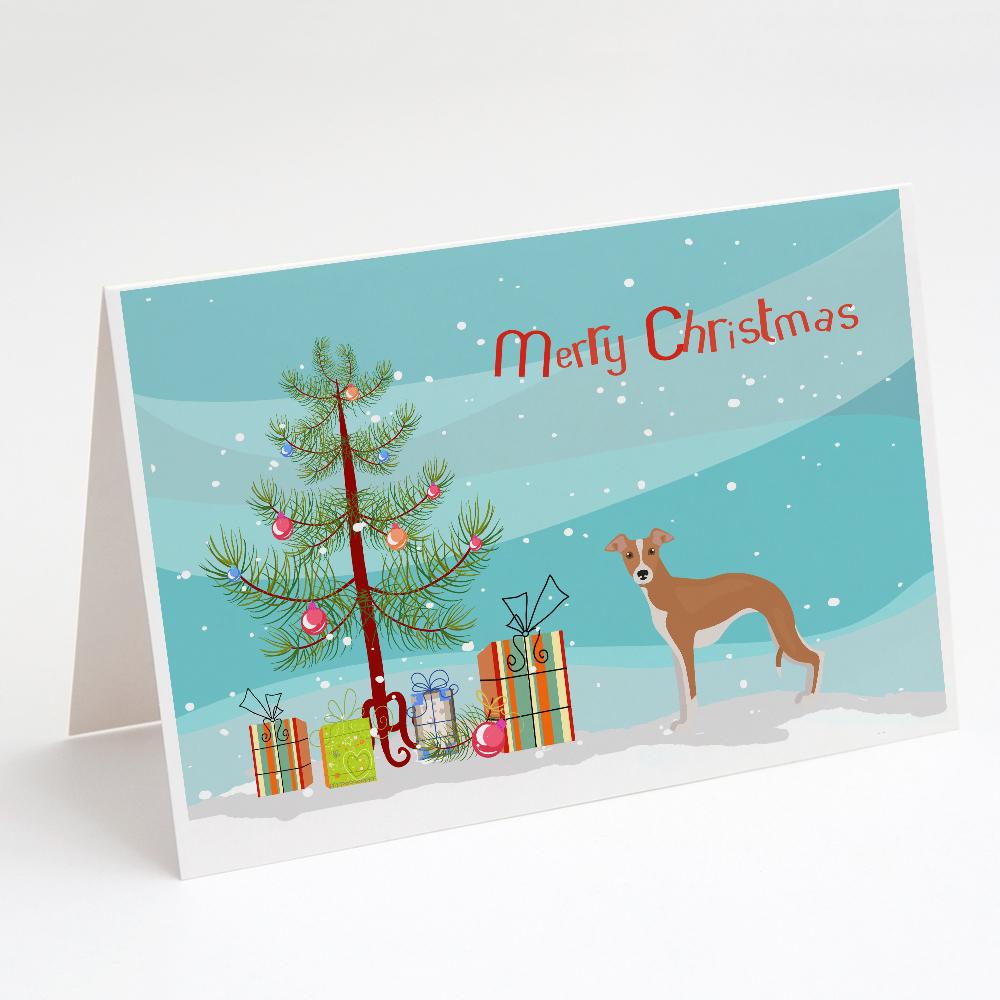 Buy this Italian Greyhound Christmas Tree Greeting Cards and Envelopes Pack of 8