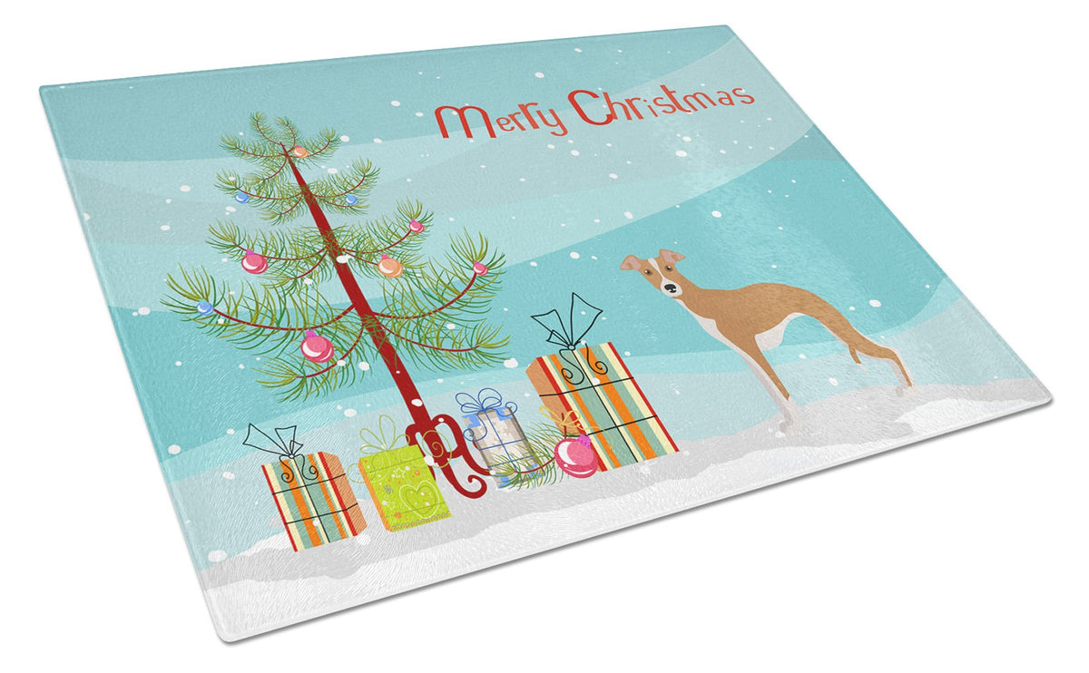 Italian Greyhound Christmas Tree Glass Cutting Board Large CK3460LCB by Caroline&#39;s Treasures