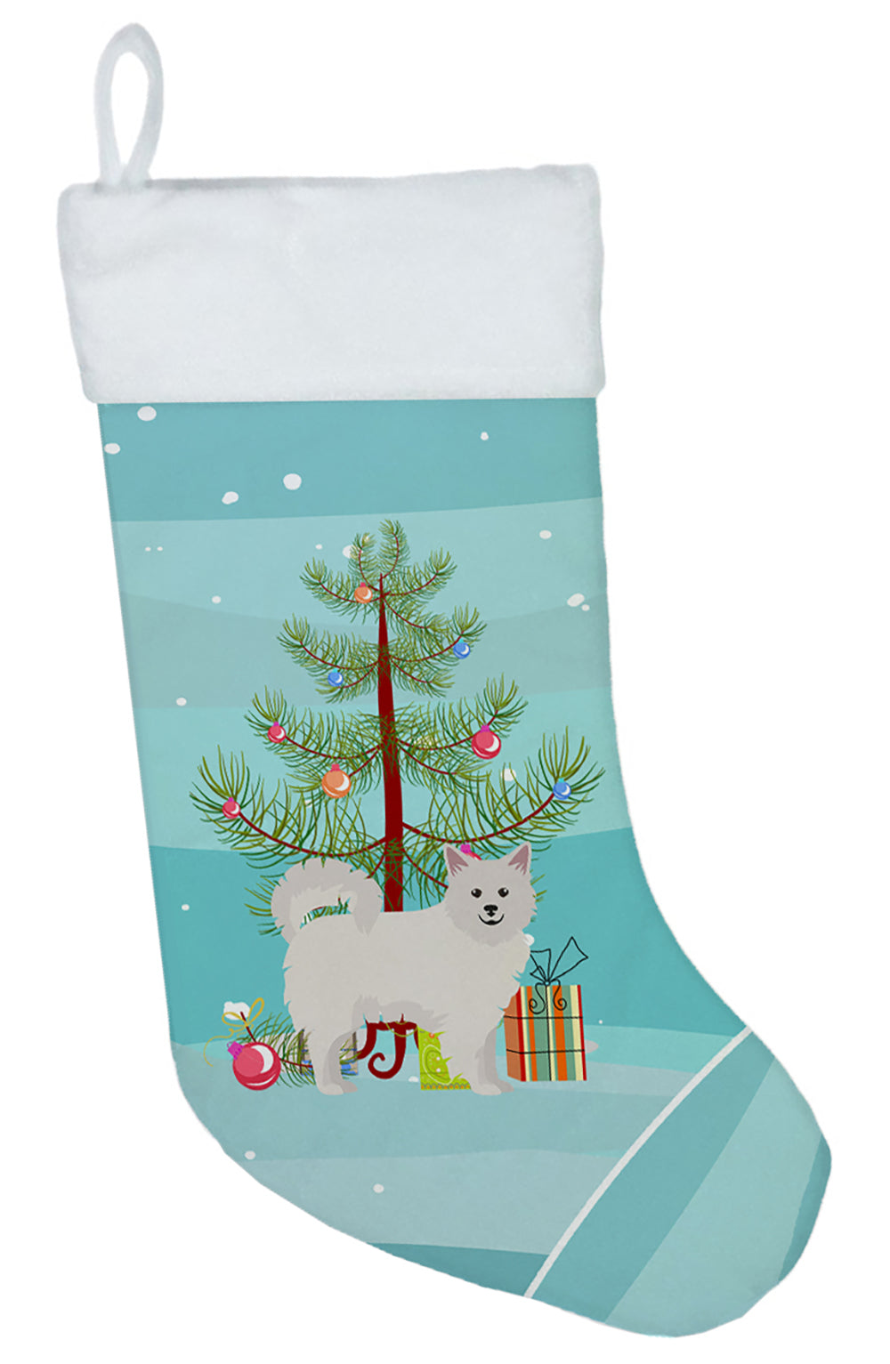 Italian Spitz Christmas Tree Christmas Stocking CK3461CS  the-store.com.