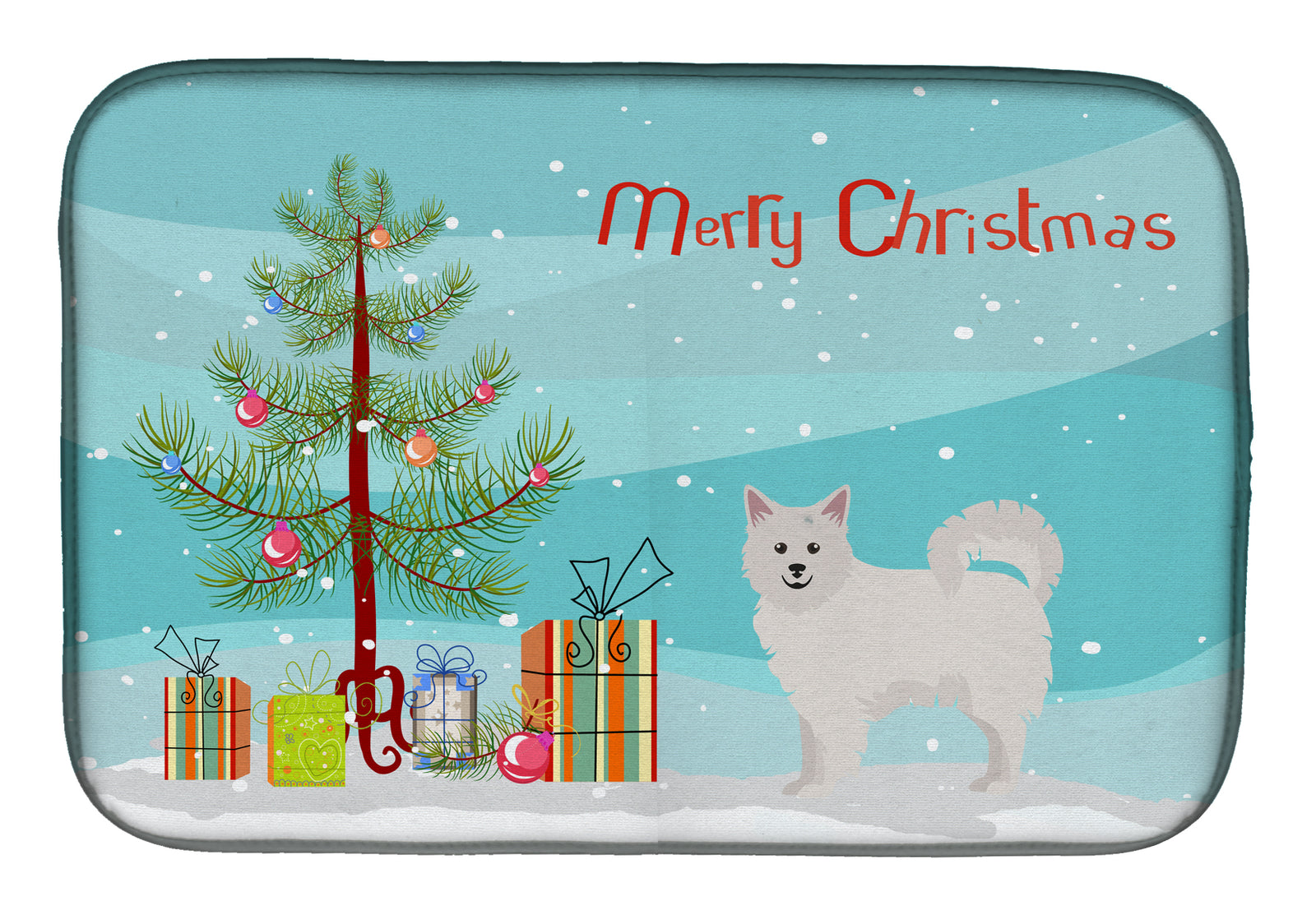 Italian Spitz Christmas Tree Dish Drying Mat CK3461DDM  the-store.com.