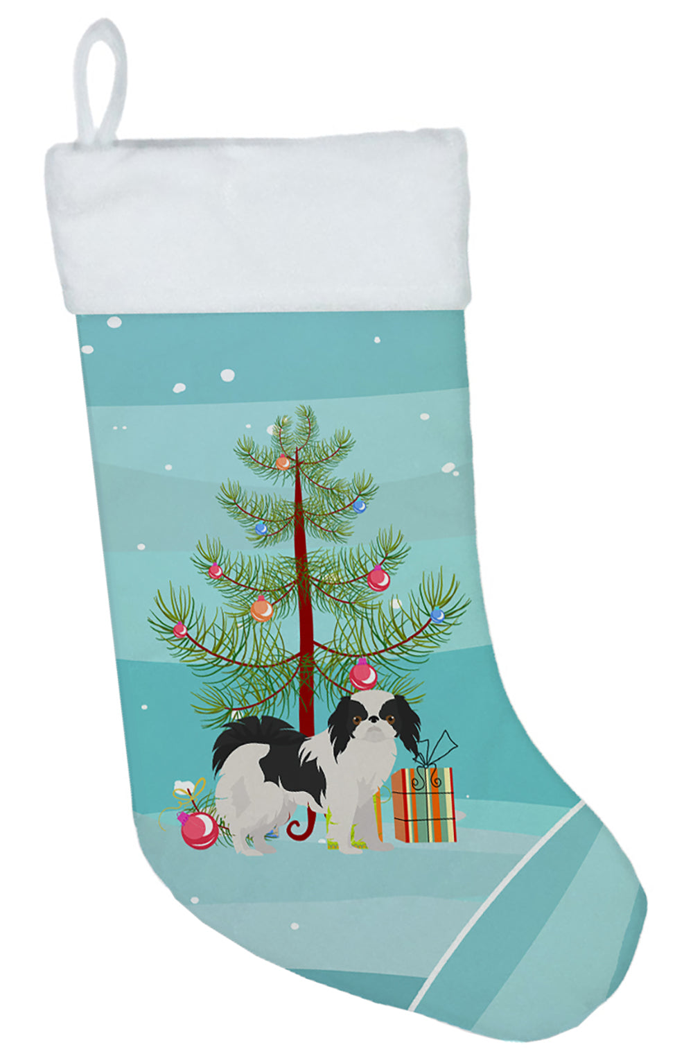 Japanese Chin Christmas Tree Christmas Stocking CK3462CS  the-store.com.