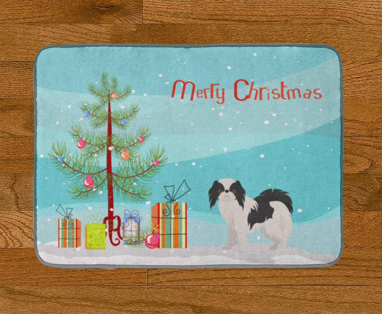 Japanese Chin Christmas Tree Machine Washable Memory Foam Mat CK3462RUG - the-store.com