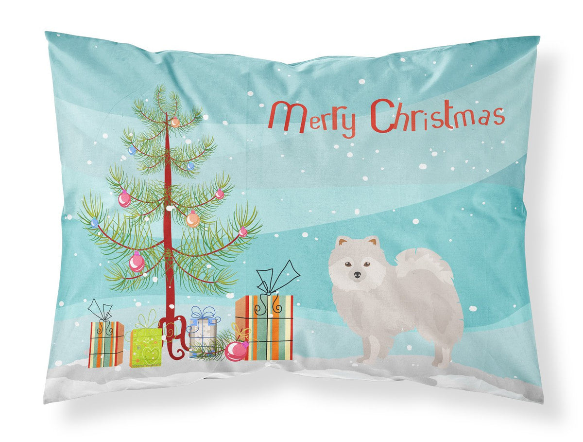Japanese Spitz Christmas Tree Fabric Standard Pillowcase CK3463PILLOWCASE by Caroline&#39;s Treasures