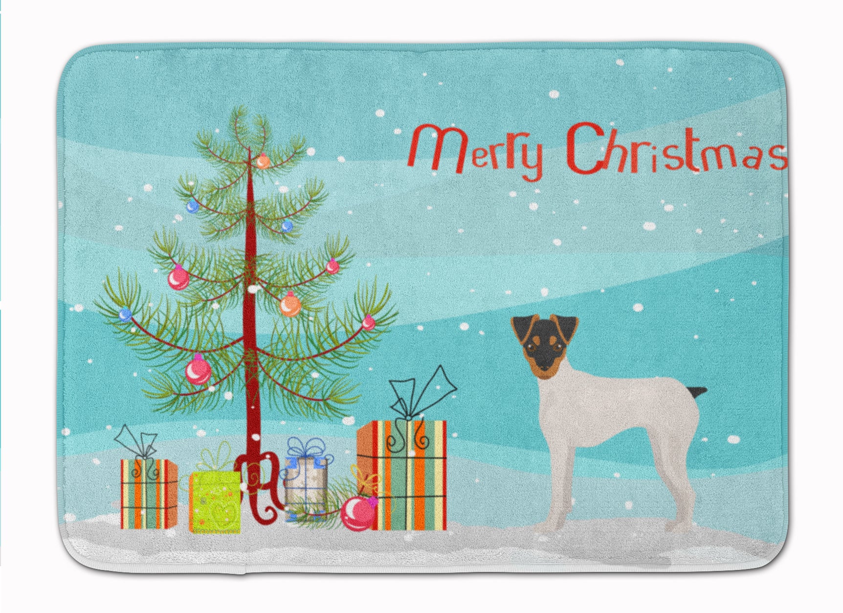 Japanese Terrier Christmas Tree Machine Washable Memory Foam Mat CK3464RUG - the-store.com