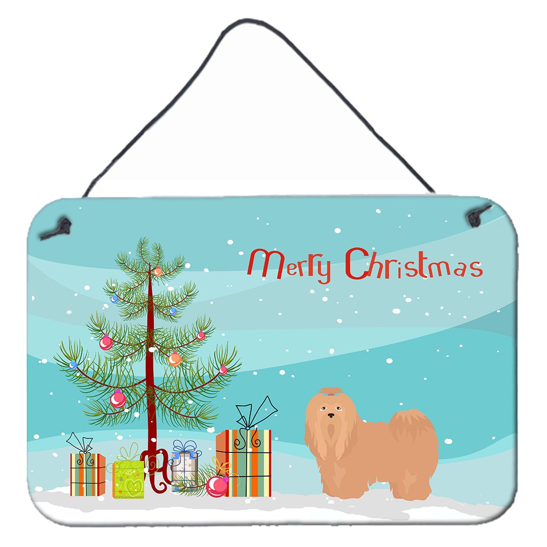 Tan Lhasa Apso Christmas Tree Wall or Door Hanging Prints CK3468DS812 by Caroline's Treasures