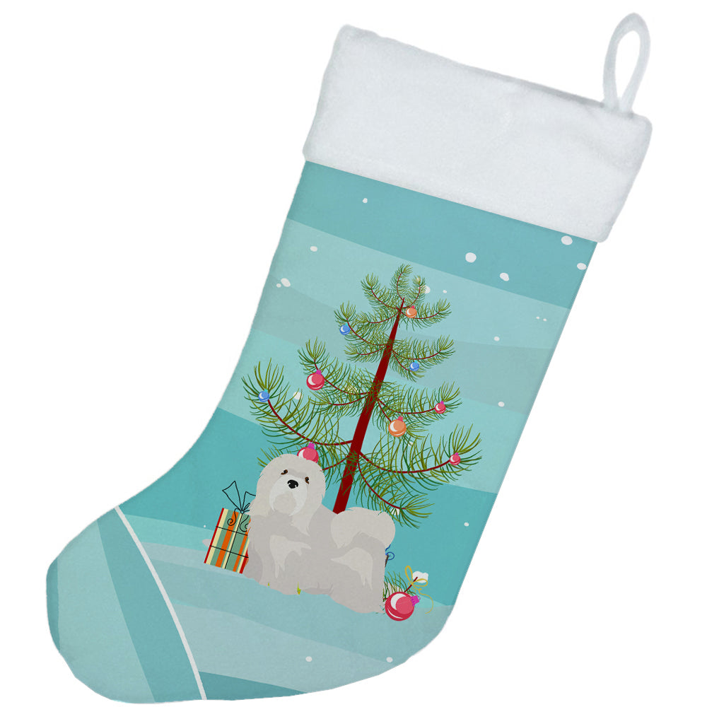 White Lhasa Apso Christmas Tree Christmas Stocking CK3469CS  the-store.com.