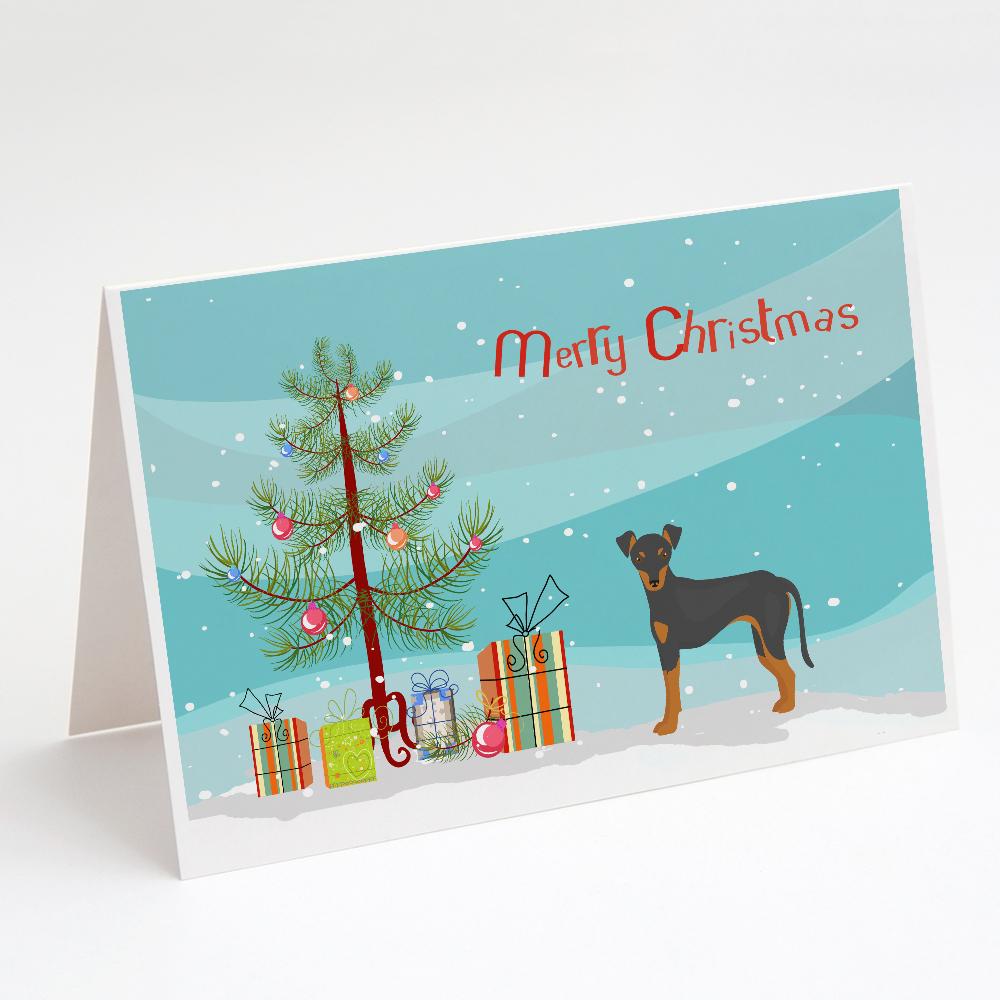 Buy this Manchester Terrier Christmas Tree Greeting Cards and Envelopes Pack of 8