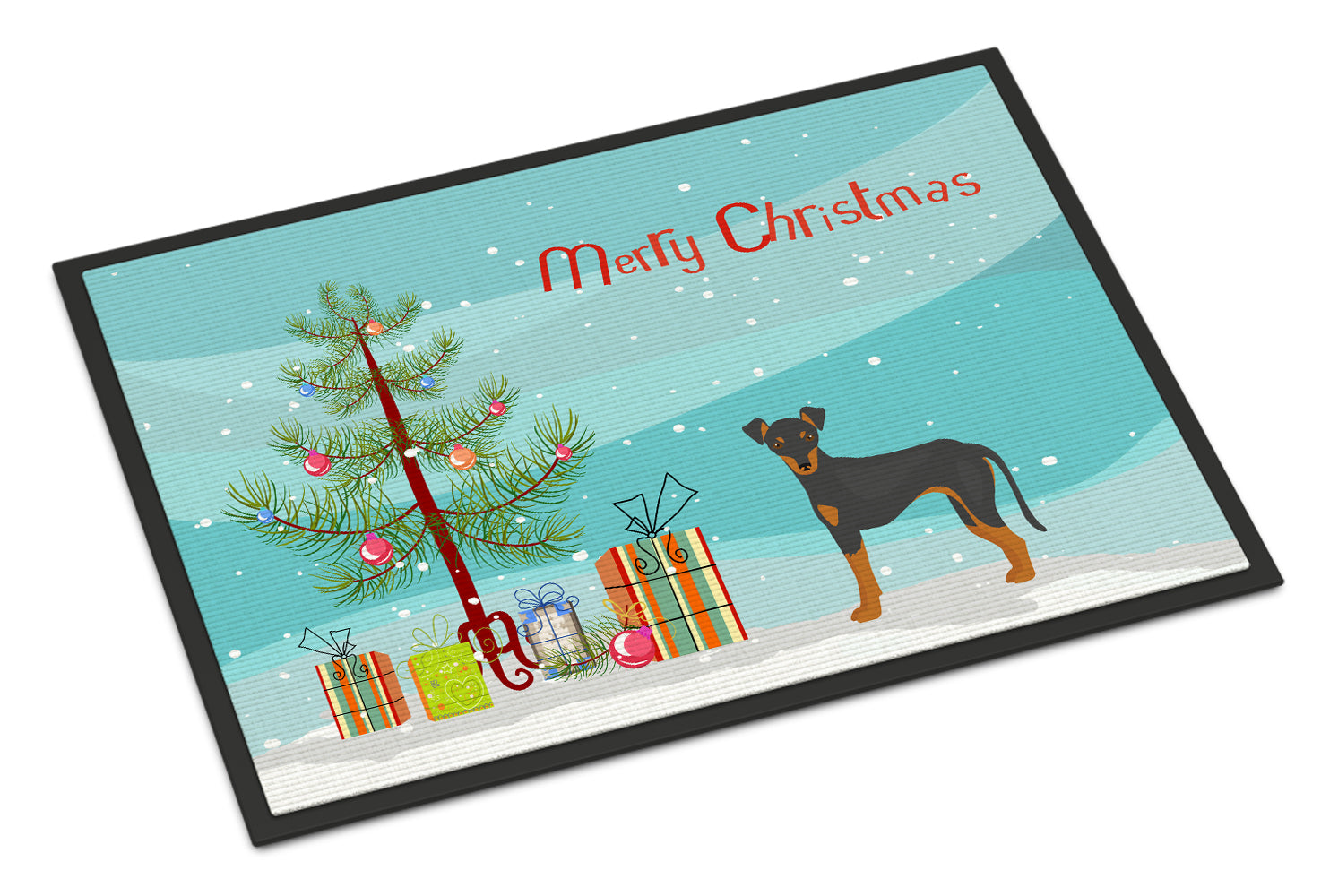 Manchester Terrier Christmas Tree Indoor or Outdoor Mat 18x27 CK3472MAT - the-store.com