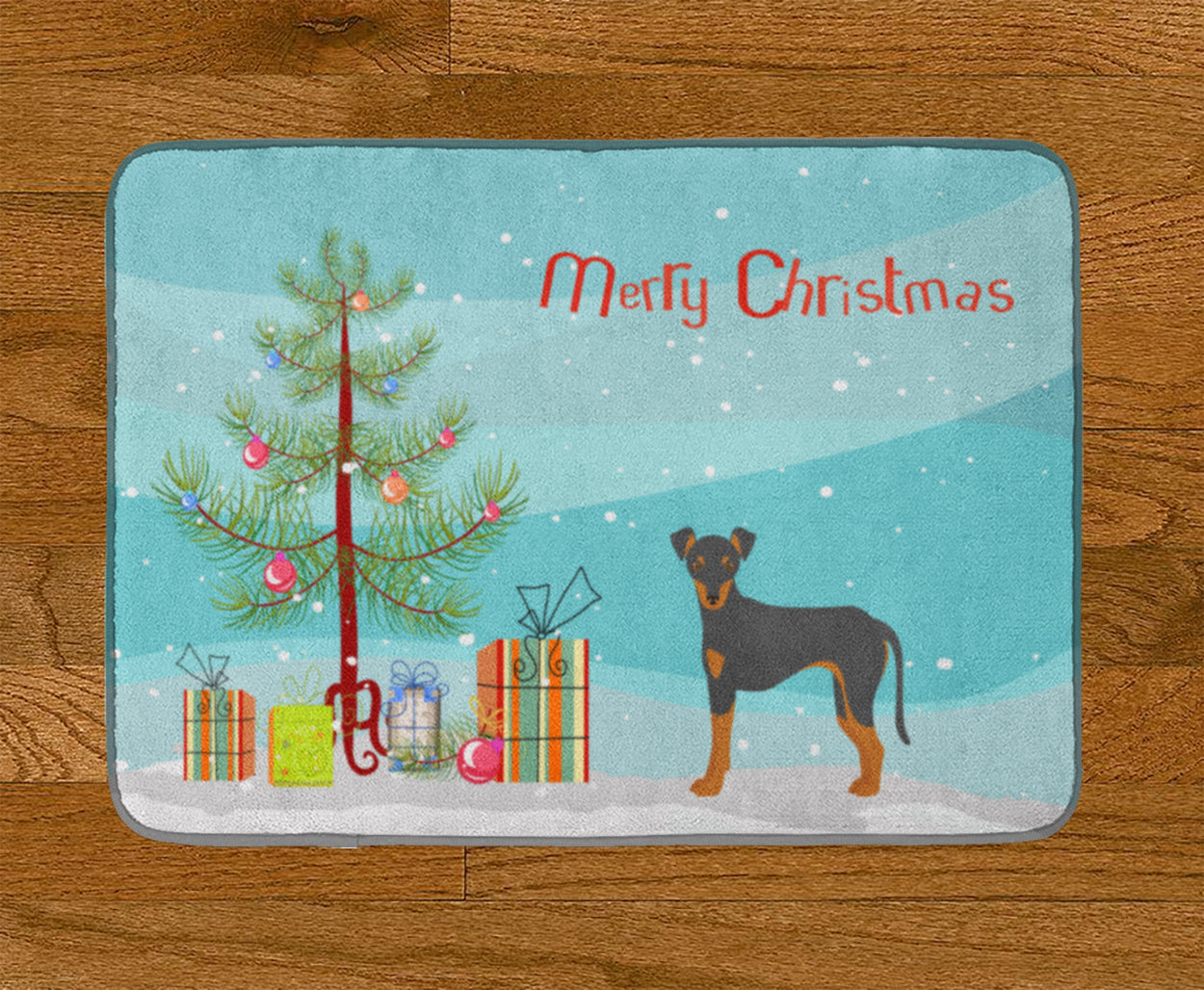 Manchester Terrier Christmas Tree Machine Washable Memory Foam Mat CK3472RUG - the-store.com