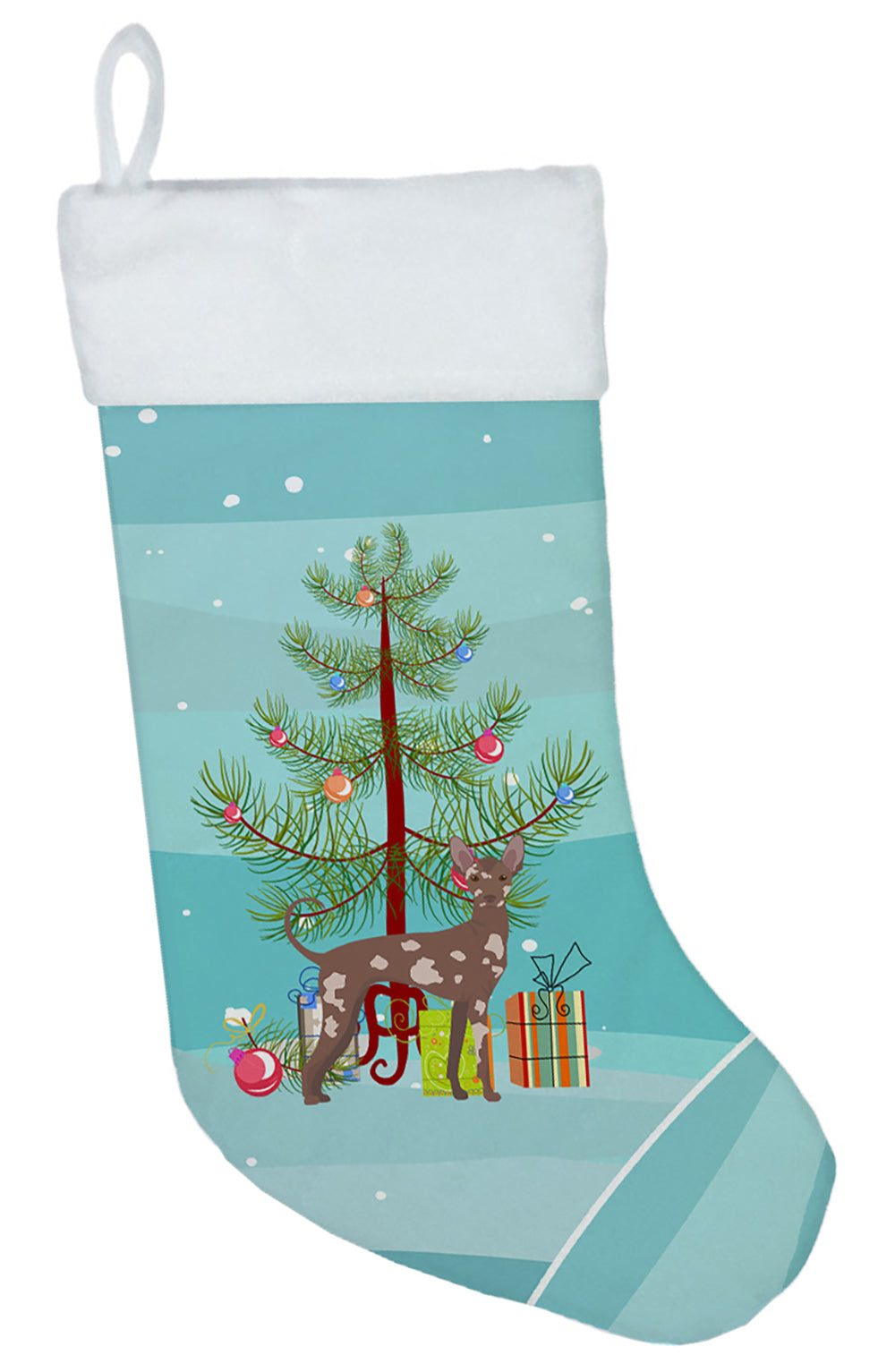 Mexican Hairless Dog Christmas Tree Christmas Stocking CK3473CS  the-store.com.