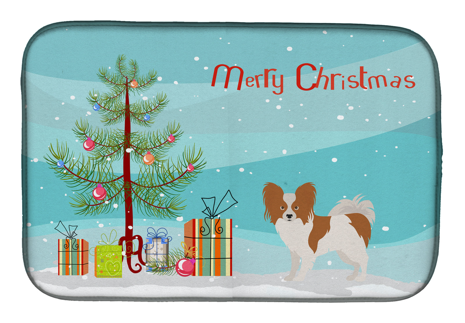 Papillon Christmas Tree Dish Drying Mat CK3476DDM  the-store.com.