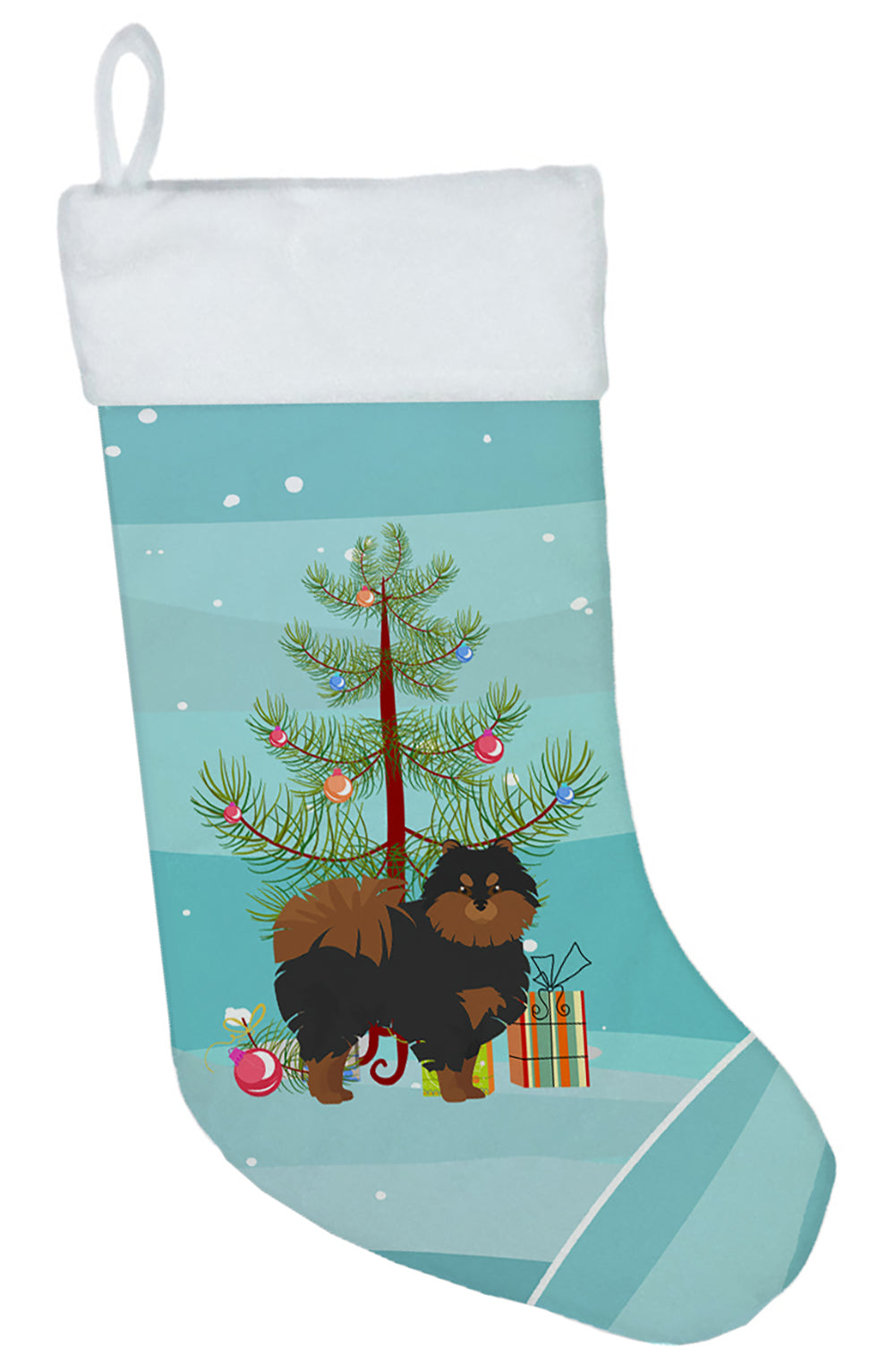 Pomeranian Christmas Tree Christmas Stocking CK3477CS  the-store.com.