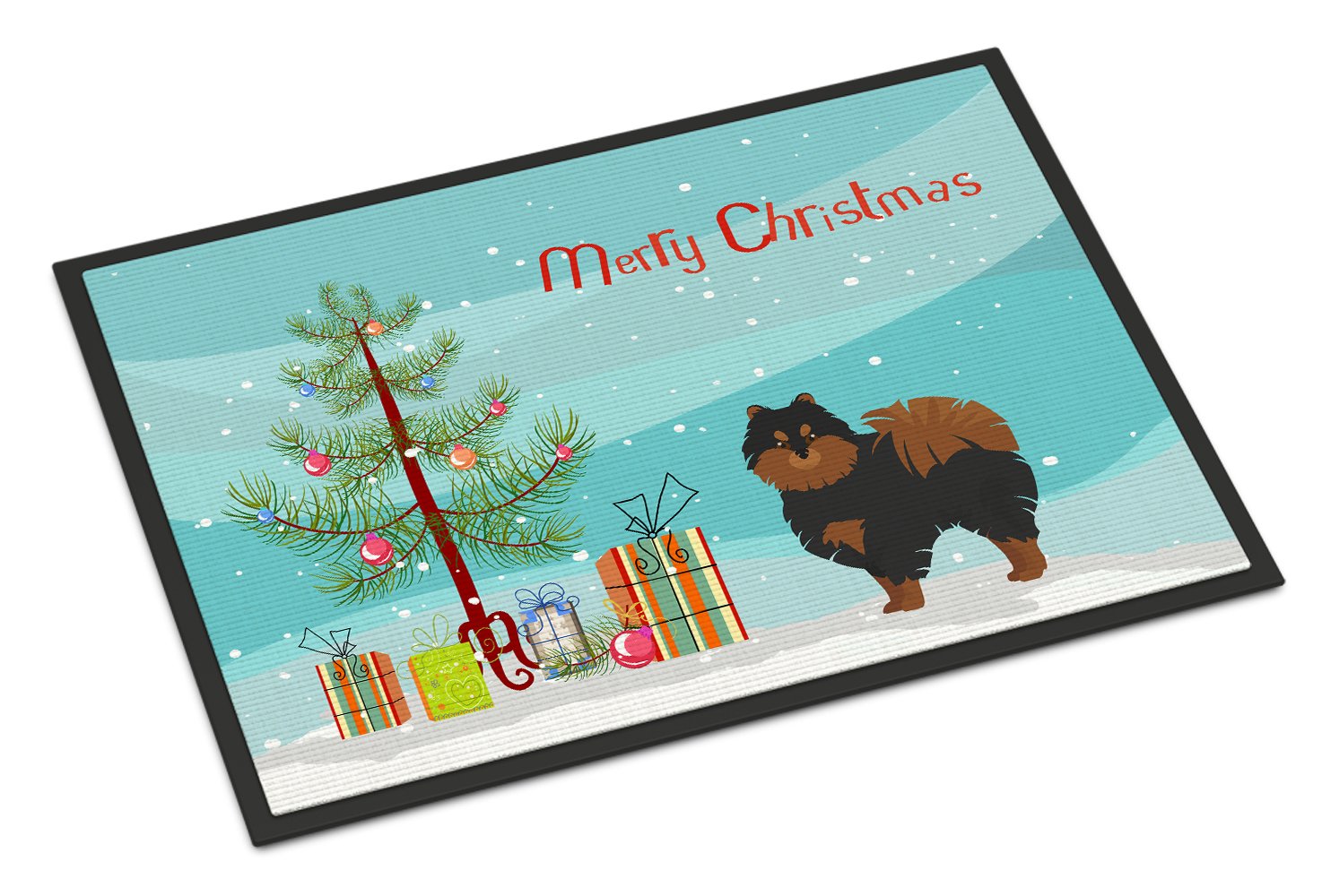 Pomeranian Christmas Tree Indoor or Outdoor Mat 24x36 CK3477JMAT by Caroline's Treasures