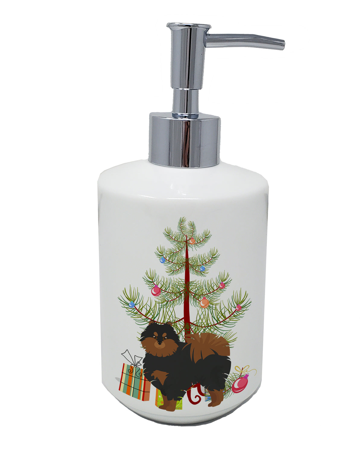 Buy this Pomeranian Christmas Tree Ceramic Soap Dispenser