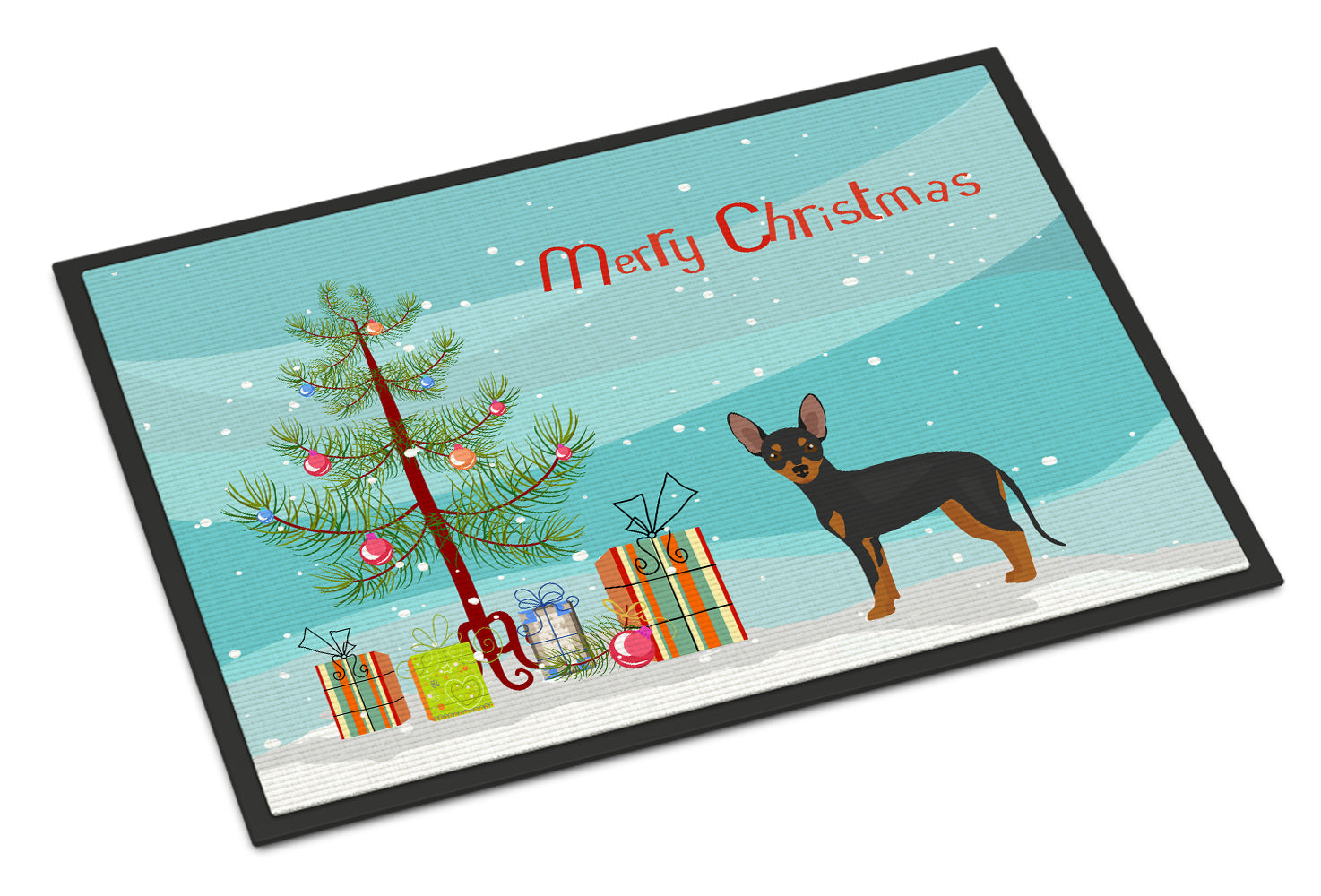 Prague Ratter Christmas Tree Indoor or Outdoor Mat 18x27 CK3480MAT - the-store.com