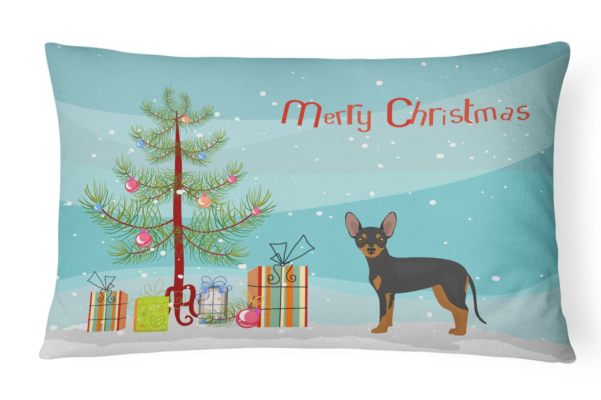 Prague Ratter Christmas Tree Canvas Fabric Decorative Pillow CK3480PW1216 by Caroline&#39;s Treasures