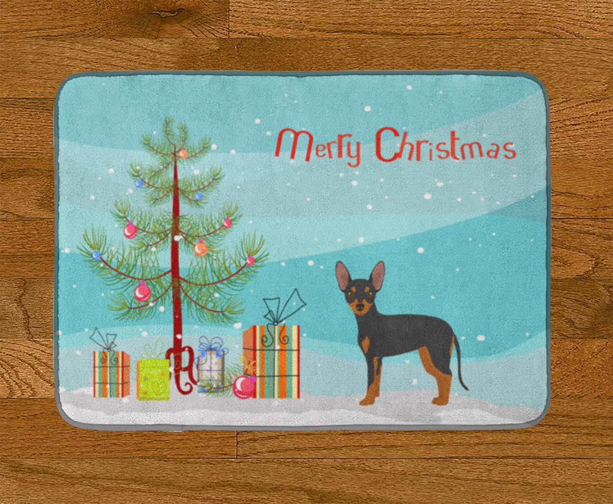 Prague Ratter Christmas Tree Machine Washable Memory Foam Mat CK3480RUG - the-store.com