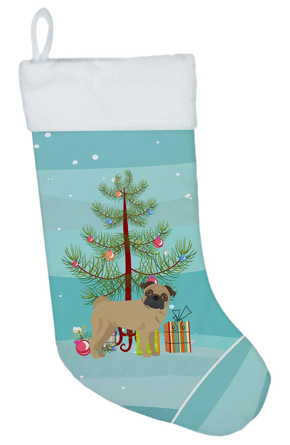 Pug Christmas Tree Christmas Stocking CK3481CS  the-store.com.