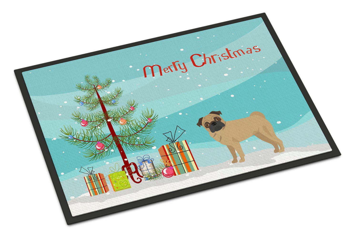 Pug Christmas Tree Indoor or Outdoor Mat 24x36 CK3481JMAT by Caroline's Treasures