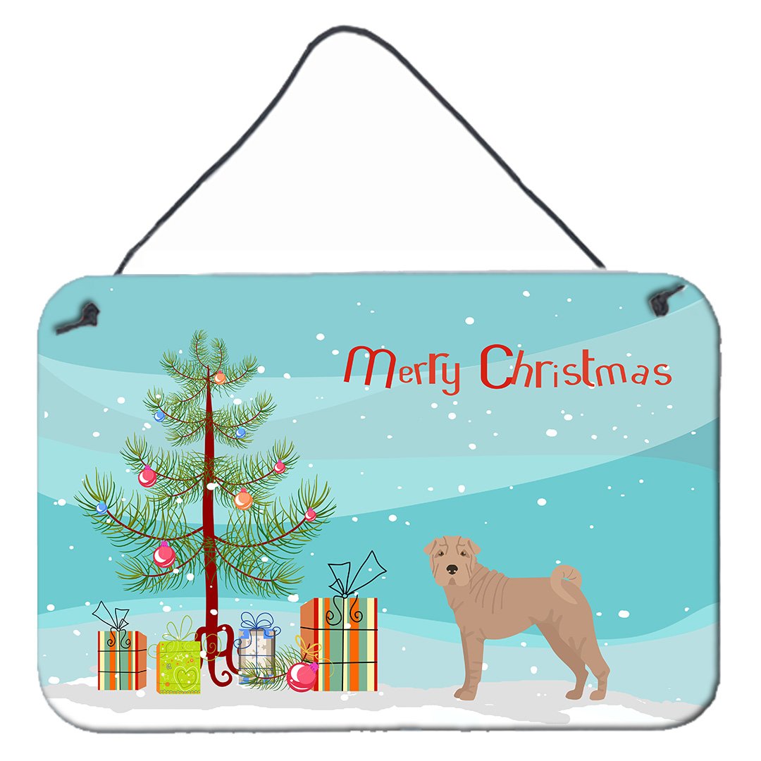 Shar Pei Christmas Tree Wall or Door Hanging Prints CK3485DS812 by Caroline's Treasures