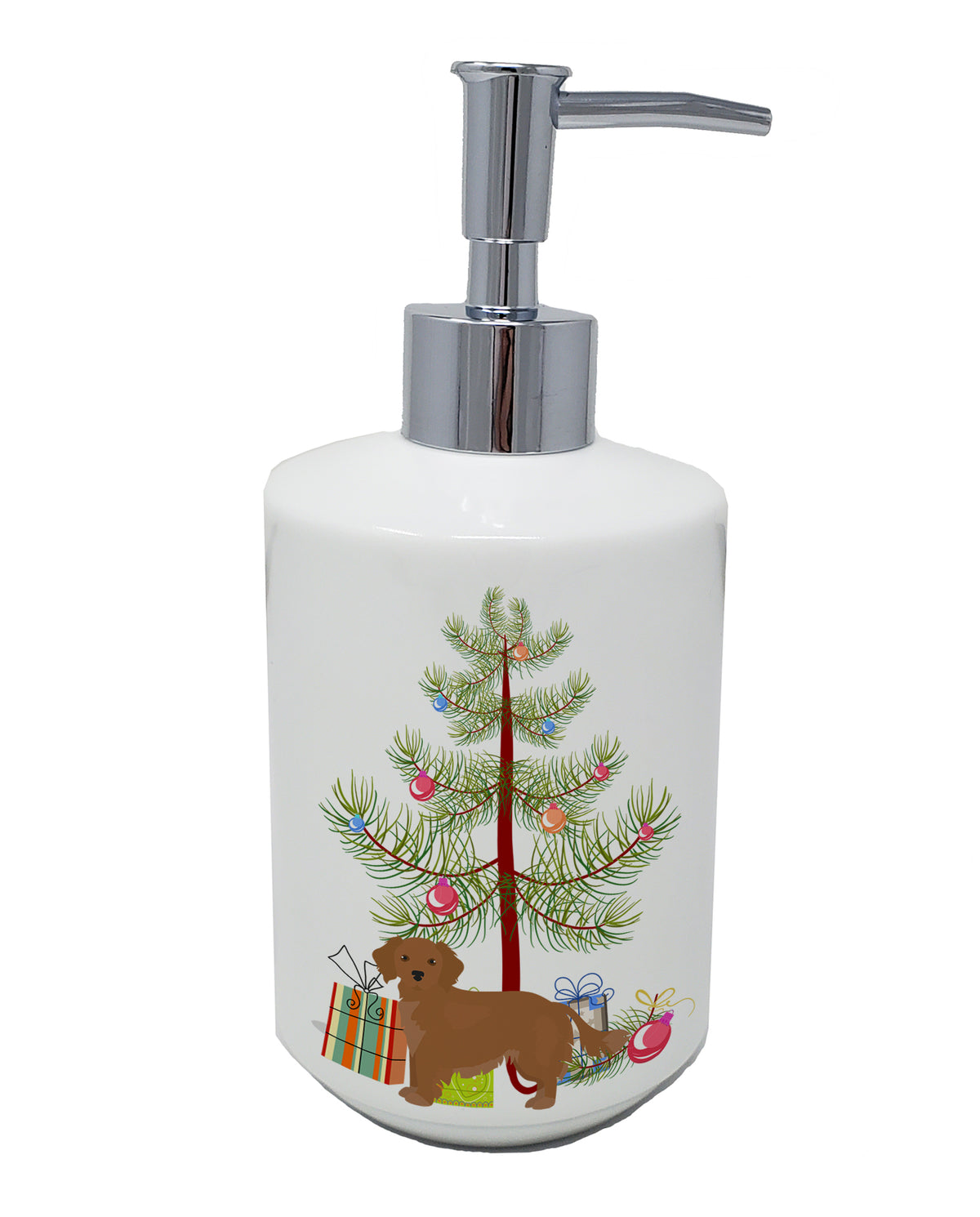 Buy this Small Greek Domestic Dog Kokoni Christmas Tree Ceramic Soap Dispenser