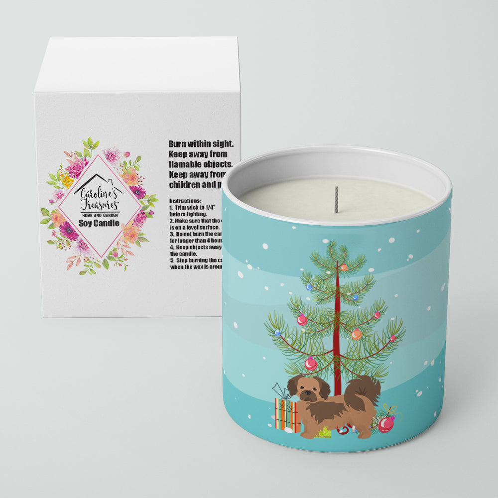 Tibetan Spaniel Christmas Tree 10 oz Decorative Soy Candle - the-store.com