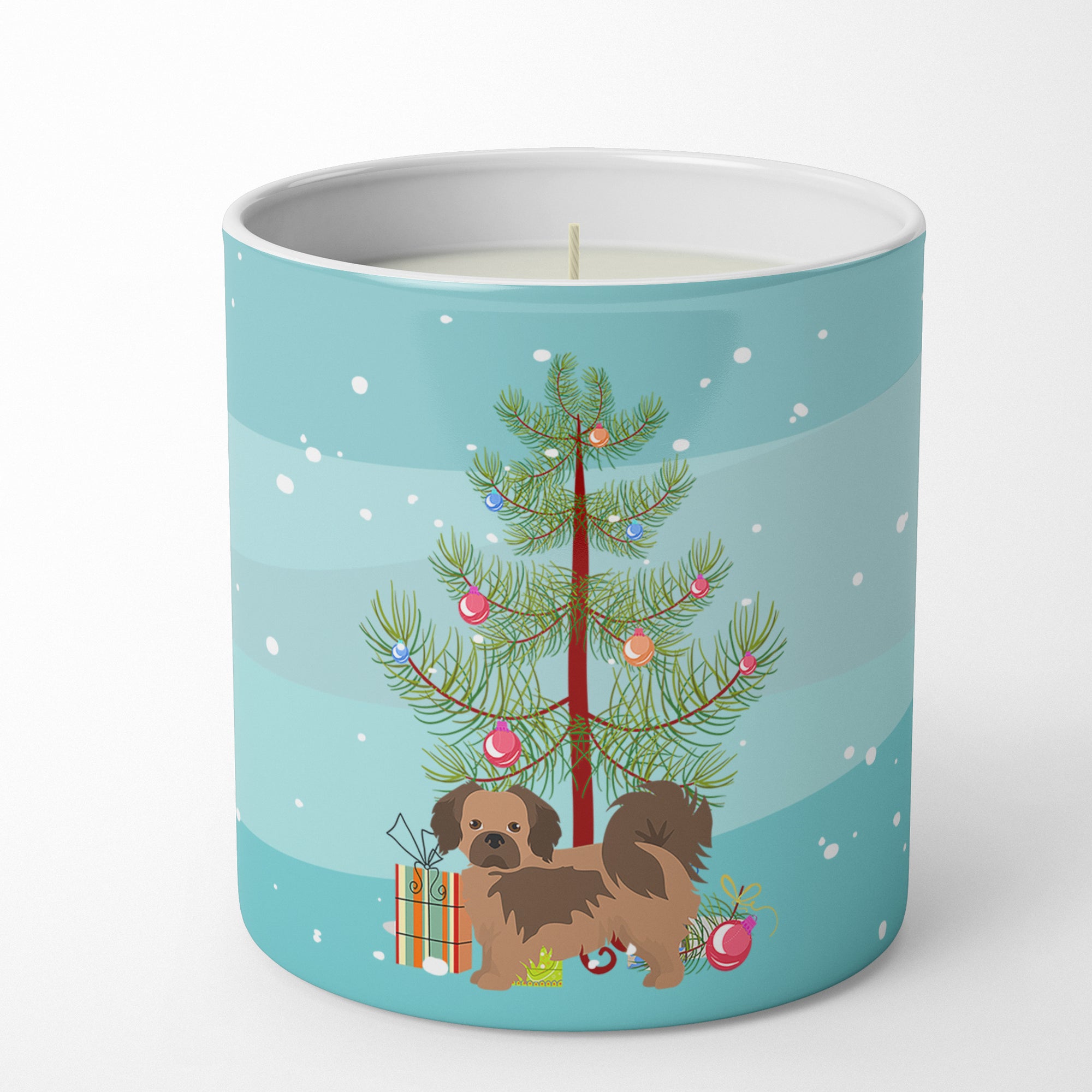 Buy this Tibetan Spaniel Christmas Tree 10 oz Decorative Soy Candle