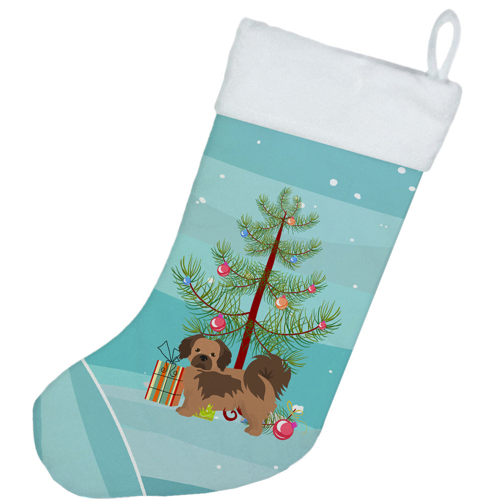 Tibetan Spaniel Christmas Tree Christmas Stocking CK3488CS  the-store.com.