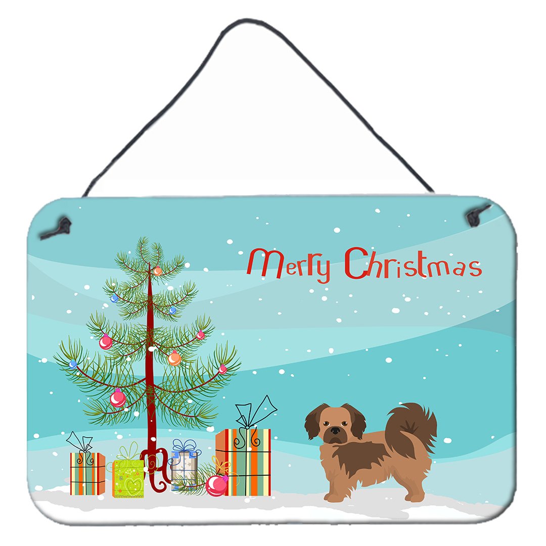 Tibetan Spaniel Christmas Tree Wall or Door Hanging Prints CK3488DS812 by Caroline's Treasures