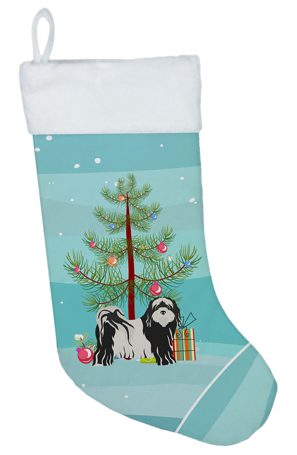 Tibetan Terrier Christmas Tree Christmas Stocking CK3489CS  the-store.com.