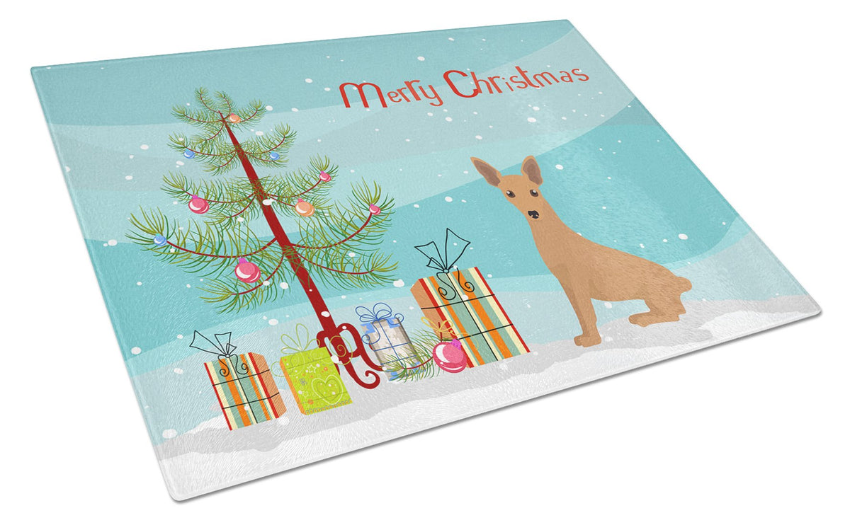 Miniature Pinscher Christmas Tree Glass Cutting Board Large CK3503LCB by Caroline&#39;s Treasures