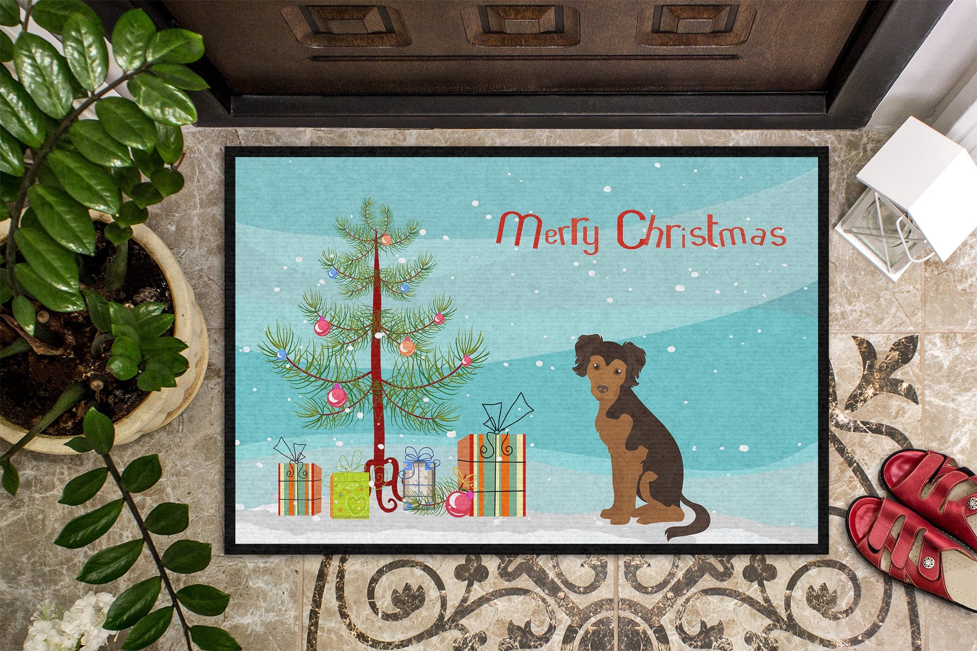 Persian Chihuahua Christmas Tree Indoor or Outdoor Mat 24x36 CK3506JMAT by Caroline's Treasures