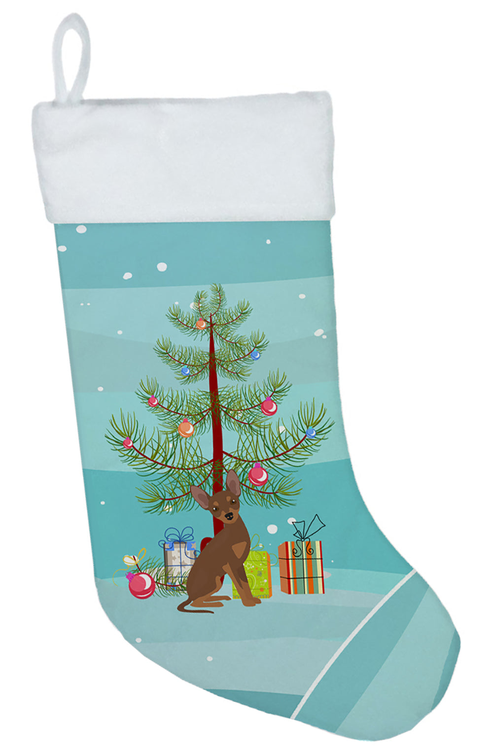 Brown Prague Ratter Christmas Tree Christmas Stocking CK3508CS  the-store.com.