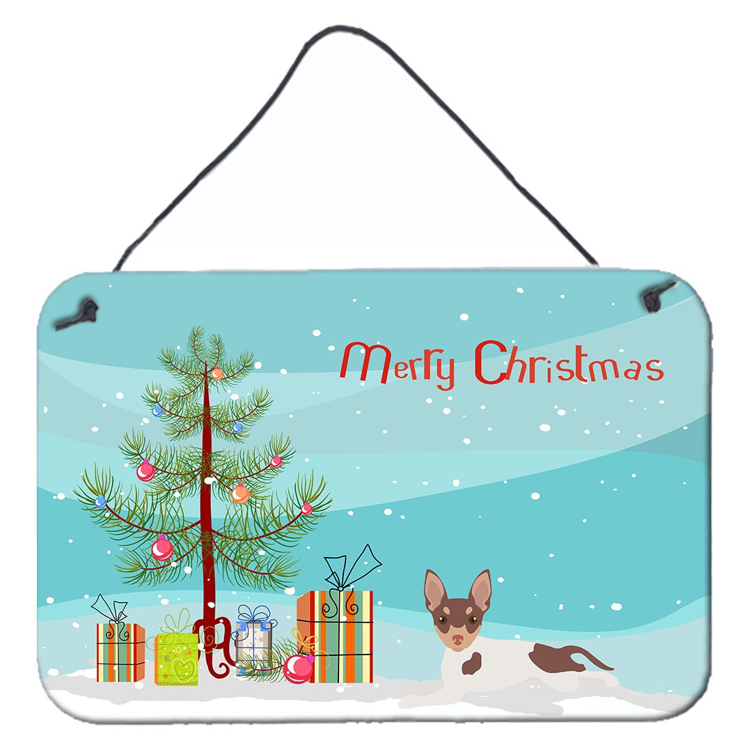 Toy Fox Terrier Christmas Tree Wall or Door Hanging Prints CK3511DS812 by Caroline's Treasures