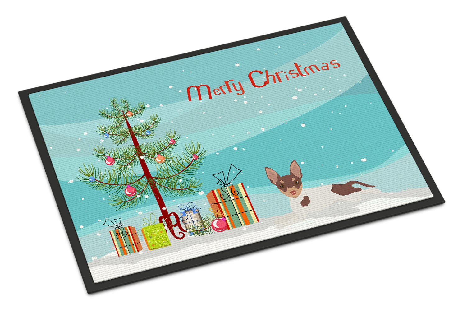 Toy Fox Terrier Christmas Tree Indoor or Outdoor Mat 24x36 CK3511JMAT by Caroline's Treasures