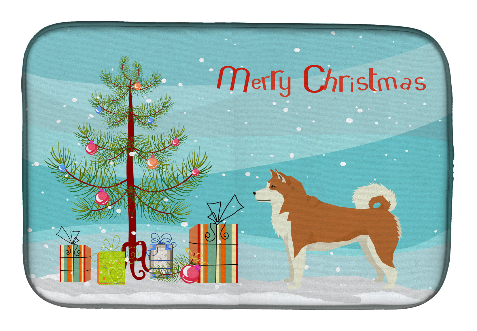 Akita Christmas Tree Dish Drying Mat CK3512DDM  the-store.com.