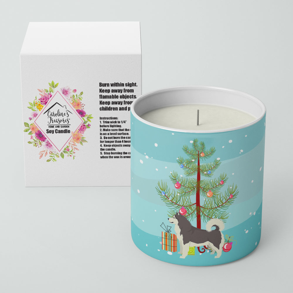 Alaskan Malamute Christmas Tree 10 oz Decorative Soy Candle - the-store.com