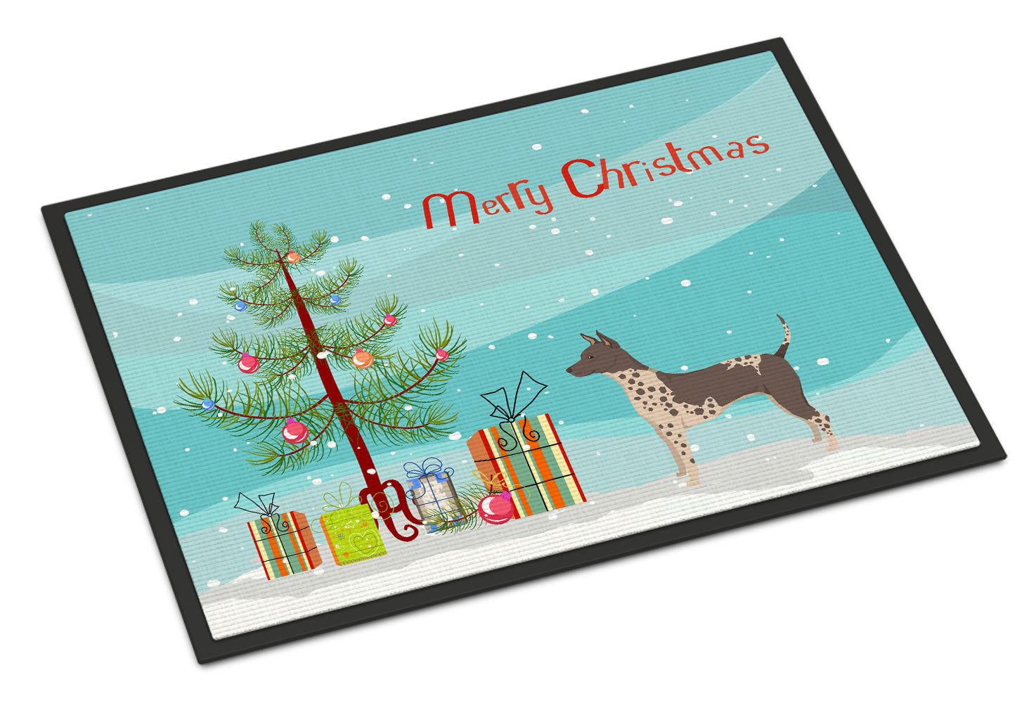 American Hairless Terrier Christmas Tree Indoor or Outdoor Mat 18x27 CK3514MAT - the-store.com