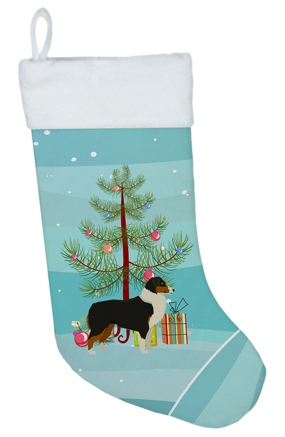 Australian Shepherd Christmas Tree Christmas Stocking CK3516CS  the-store.com.