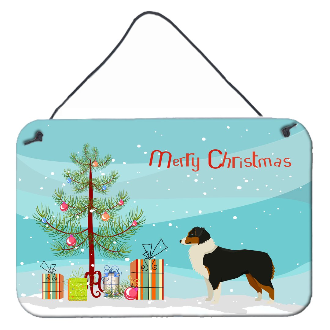 Australian Shepherd Christmas Tree Wall or Door Hanging Prints CK3516DS812 by Caroline's Treasures