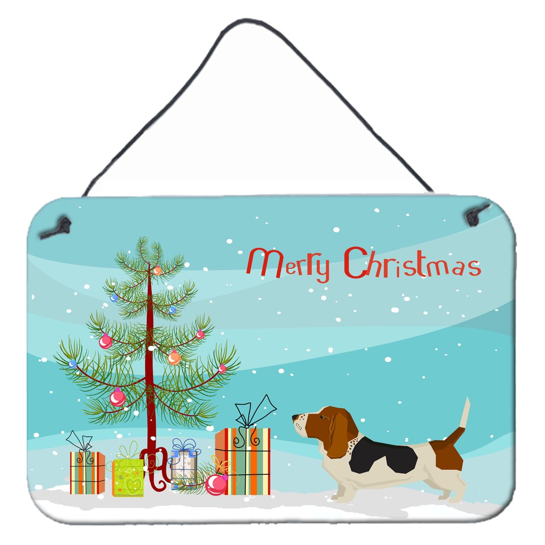 Basset Hound Christmas Tree Wall or Door Hanging Prints CK3518DS812 by Caroline's Treasures