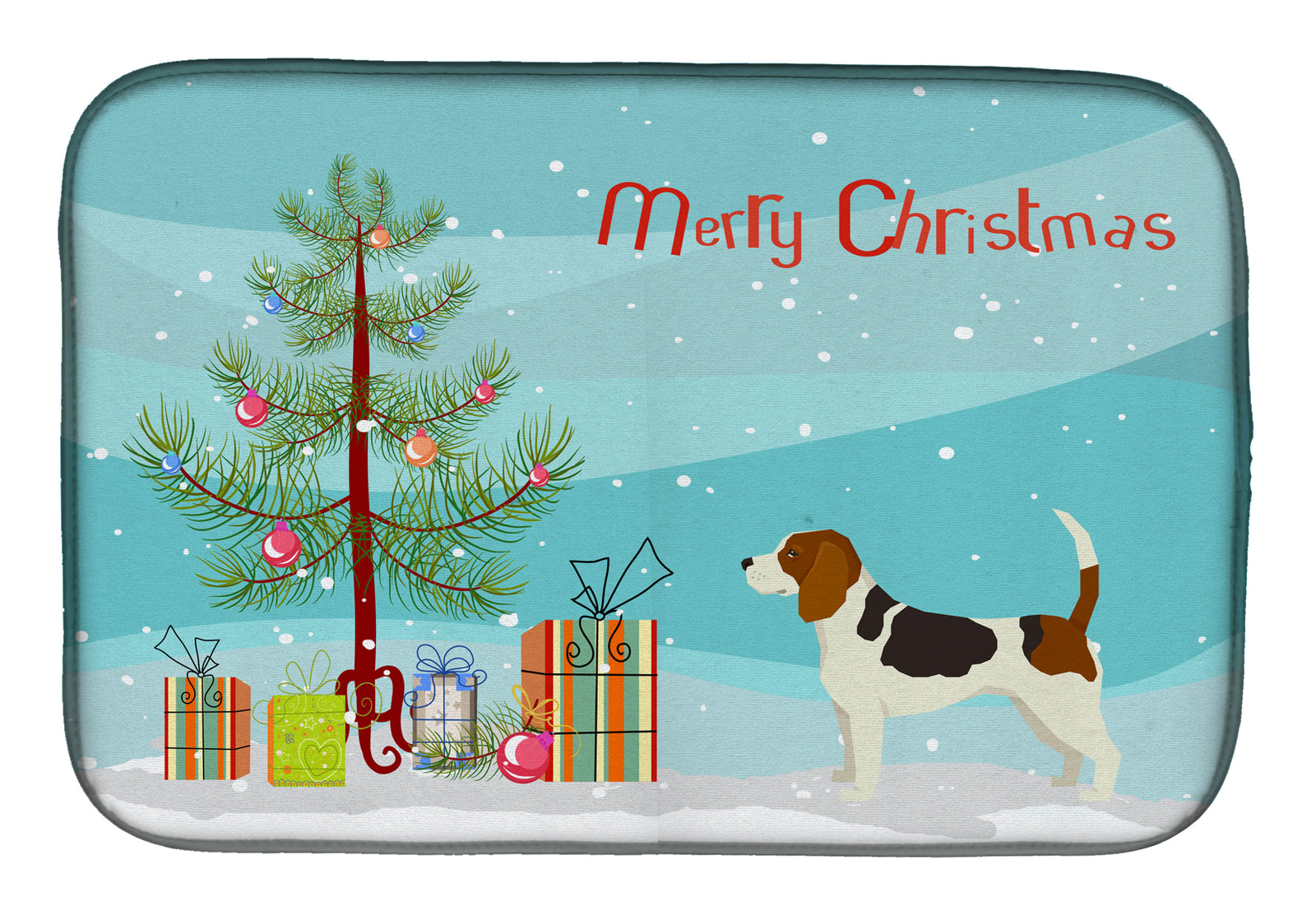 Beagle Christmas Tree Dish Drying Mat CK3519DDM  the-store.com.