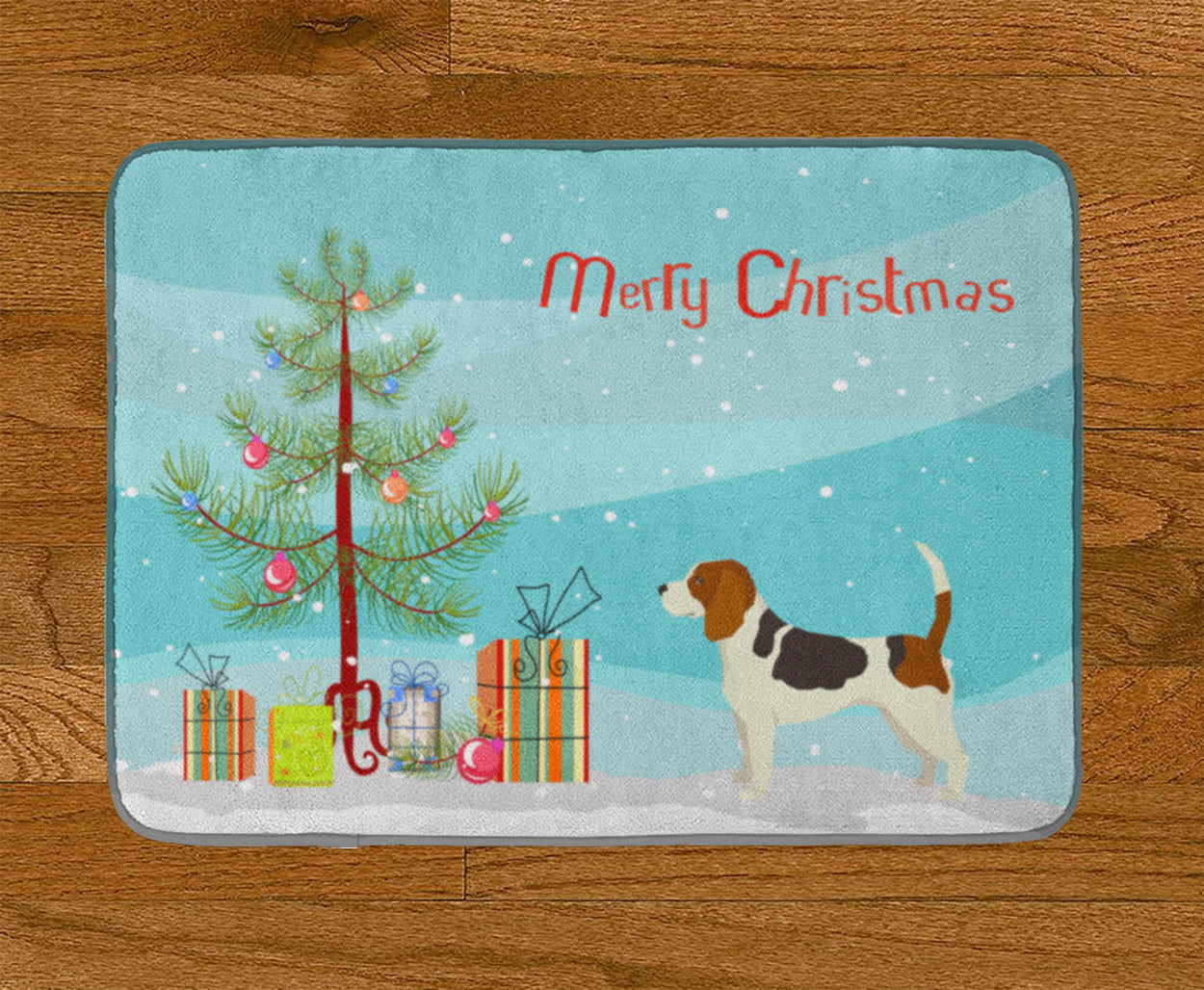 Beagle Christmas Tree Machine Washable Memory Foam Mat CK3519RUG - the-store.com