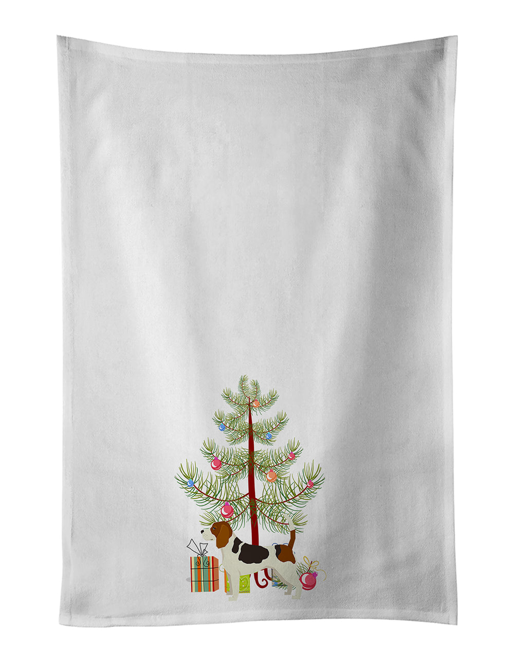 Buy this Beagle Christmas Tree White Kitchen Towel Set of 2