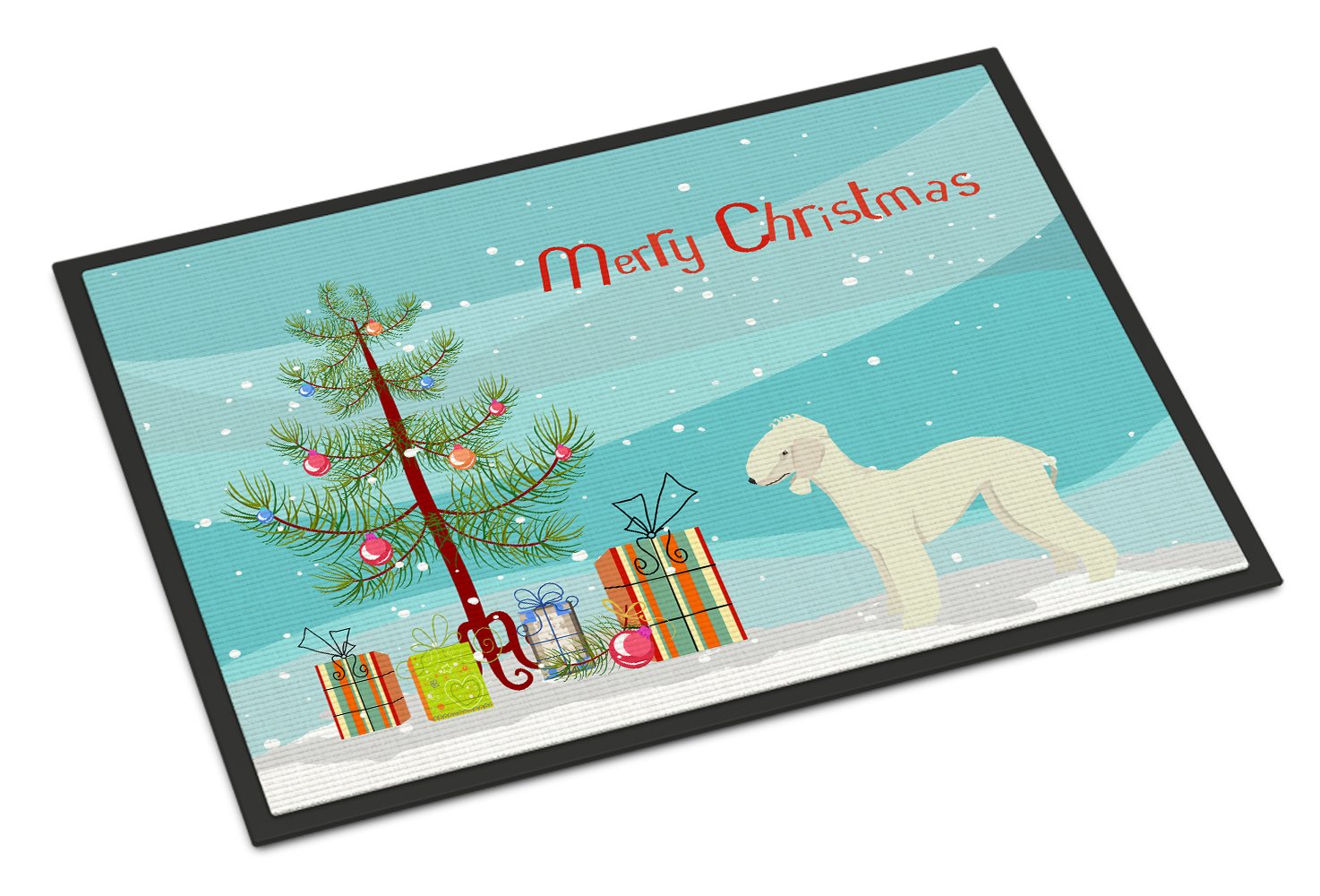 Bedlington Terrier Christmas Tree Indoor or Outdoor Mat 24x36 CK3520JMAT by Caroline's Treasures